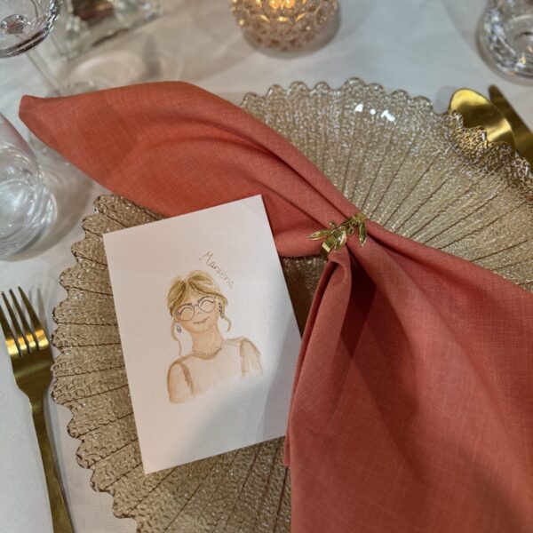 Malowane winietki akwarelowe z portretem A6