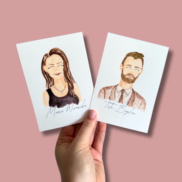 Portret akwarelowy A6